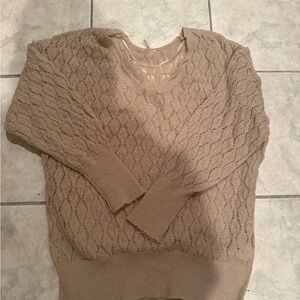 Free People Textured Tan Sweater